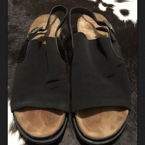 NAOT Slingback Stretch Sandals Black Size 39EU 8US